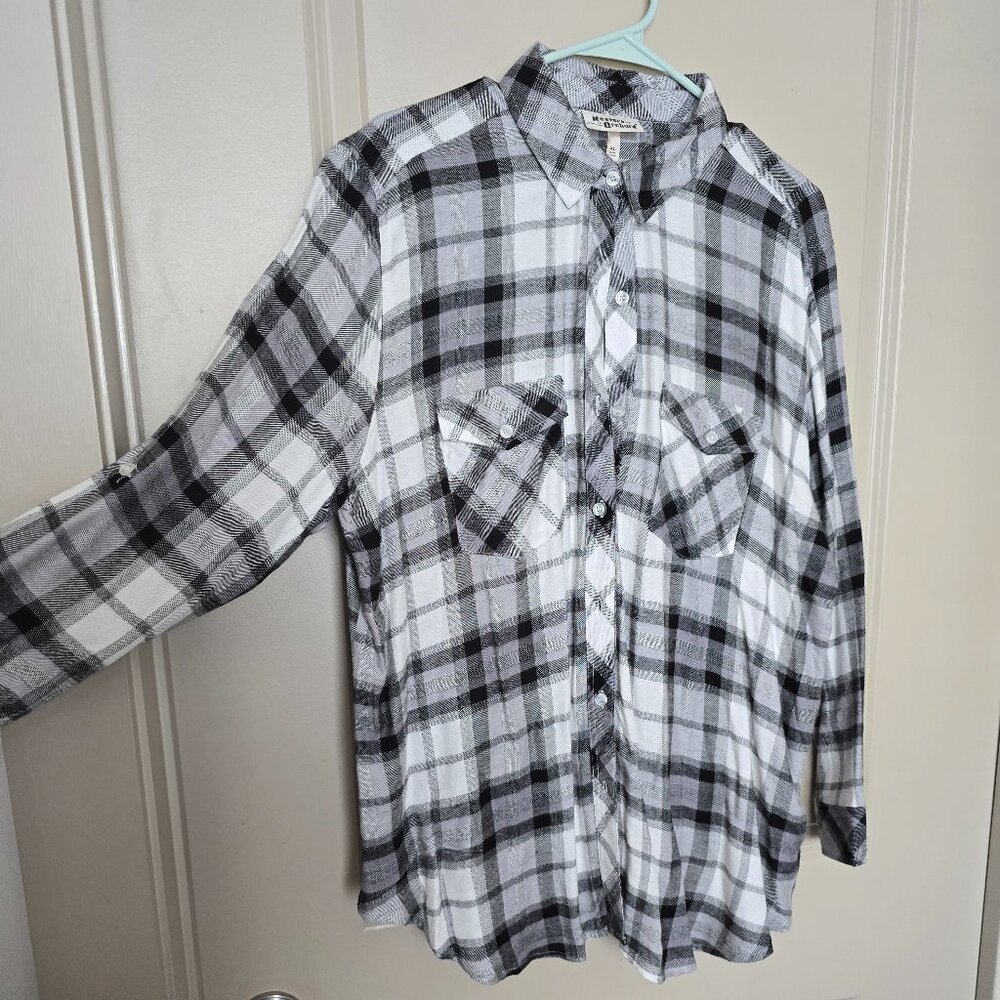 Womens long sleeve button up